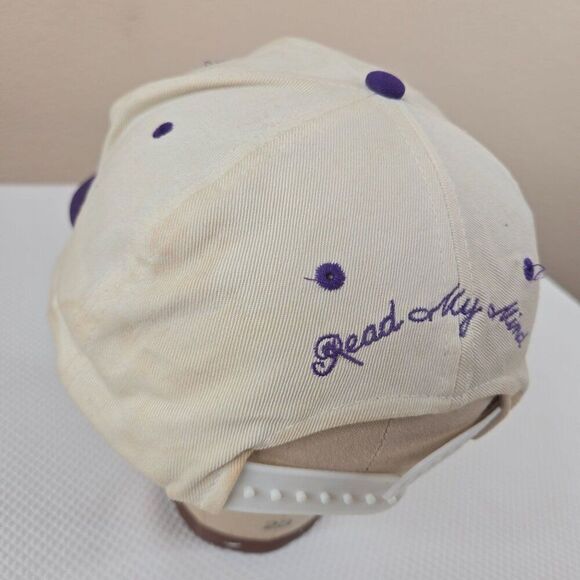 Vintage 90s Reba Embroidered Cap Hat White Purple Snapback Hat Read My Mind main image 8